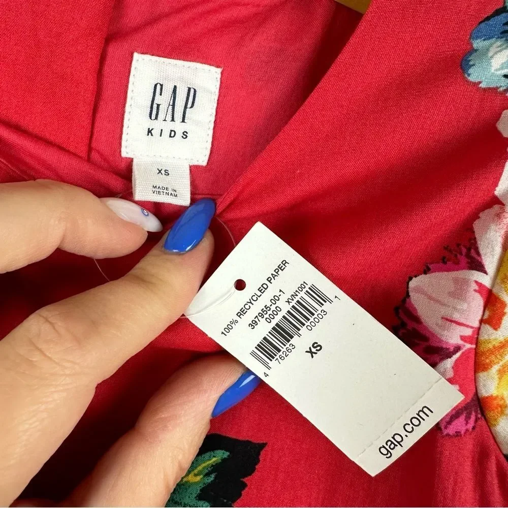 NWT Gap cotton floral dress size XS-4